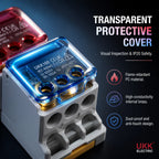 UKK 80A-500A High Current DIN Rail Power Distribution Block One Input Multiple Output Electrical Terminal Connector ```