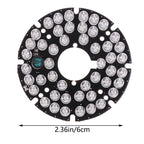 48PCS IR LED 850NM Illuminator Board – 60mm Night Vision Light for CCTV Surveillance Camera Housing, 50° Viewing Angle