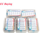 2600Pcs/150pcs 1/4W 1/2W 1W 2W 3W 5W Metal Film Resistor Assortment Kit 1% 0.25W 0.5W Resistance Set Electronic Components Kits