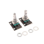 2/5Pcs 360 Degree Rotary Encoder Module KY-040 Brick Sensor Development Board With Knob Cap Potentiometer