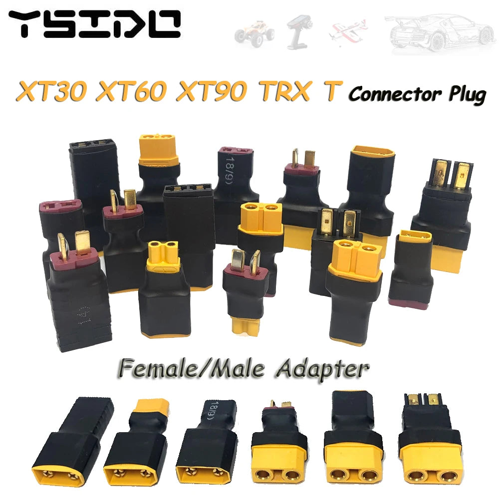 RC Model Adapter XT30 XT60 XT90 TRX T Plug Female/Male Connector Plug for RC Car Airplane Drone RC Boat Lipo Battery RC Parts