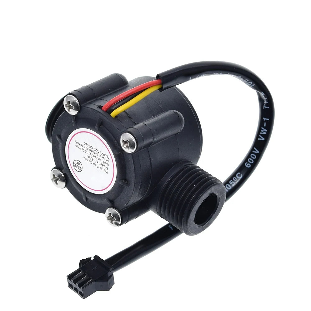 1/2/5pcs TZT Water flow sensor flowmeter Hall flow sensor Water control 1-30L/min 2.0MPa YF-S201