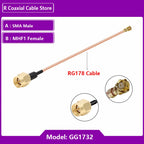1PC UFL u.FL MHF Female to SMA Female Waterproof RF Coaxial Pigtail Adapter WIFI Antenna Extension Cable RG178