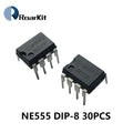 10/20/30PCS New NE555 NE555P NE555N 555 Timers DIP-8 8 Pin DIP Sockets /SOP-8 SMD NE555DR IC