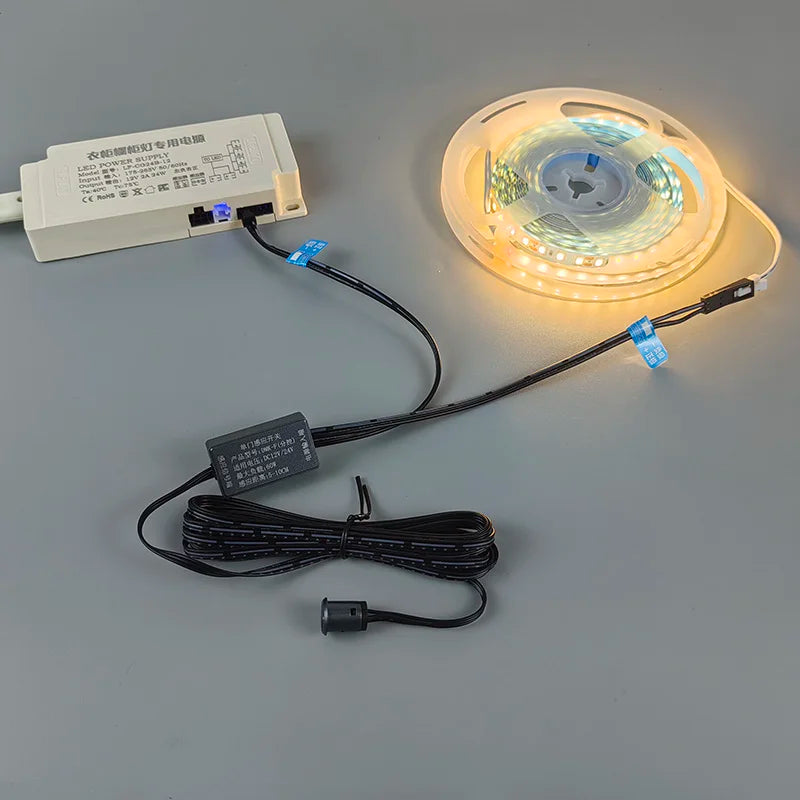 Customizable DC 12V 24V Wardrobe Closet Lighting Dupont Power Supply Specialized Touch Function Hand Sweep Function Human Sensor