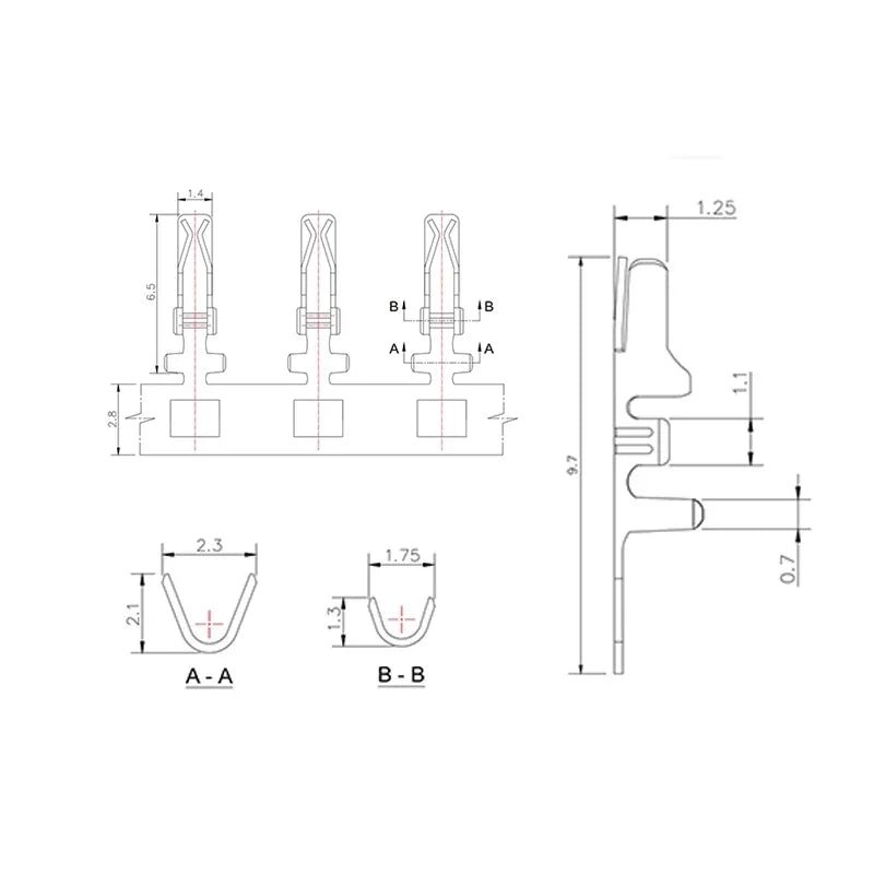 50Pcs HY2.0 Plastic Shell 2.0mm Pitch With Buckle Lock Connector 2P/3P/4P/5P/6P/7P/8P/10Pin
