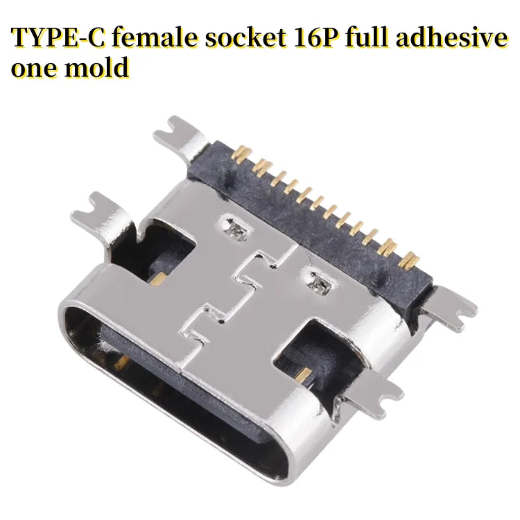 USB Connector Type C Female Charging Port Jack 2/4/6/16 Pin Type-C Socket PCB Soldering SMD SMT DIY Repair Type C Adapter