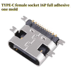 USB Connector Type C Female Charging Port Jack 2/4/6/16 Pin Type-C Socket PCB Soldering SMD SMT DIY Repair Type C Adapter