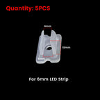LED Strip Fix Clips Holder Connector Accessories For Fixing 2835 Neon Light 6mm 8mm 12mm 15mm 220V Flexible COB Plastic Buckle