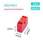 Wire Electrical Connectors PTFIX 2.5mm Wire Merging And Branching Device Push-in Terminal Block Connector Mount On Din Rail