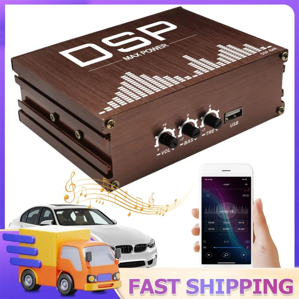 4x50W Car DSP Digital Audio Processor Support APP Control DSP Car Power Amplifier Audio Digital Sound Processor Car Accessories