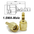 2pcs/lot SMA Male Female RF Connector Welded Two Windows RP SMA O-ring Bulkhead Straight Connector 50ohm 1.13 Cable Brass