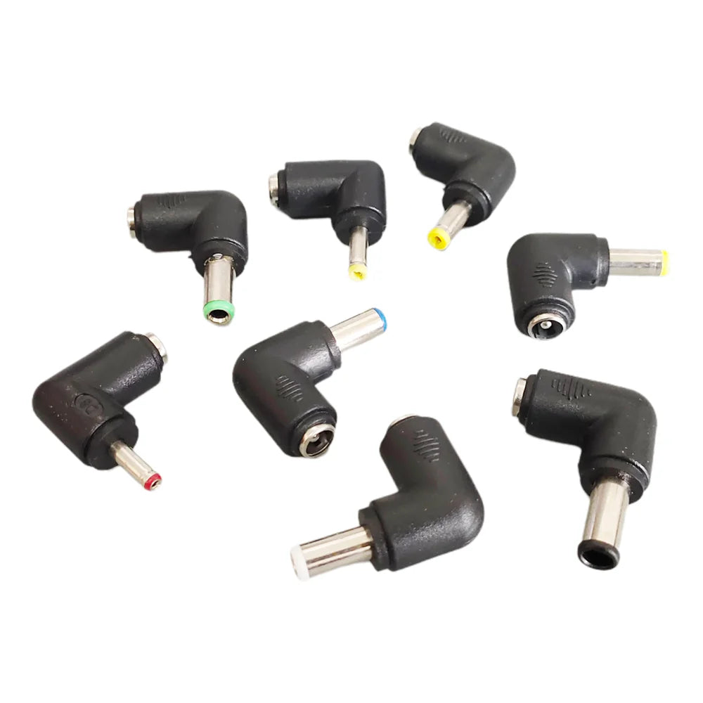 1/2/5P Right Angle DC 5.5 X 2.1mm Female Jack to 3.5x1.35 4.0x1.7 4.8x1.7 5.5x2.1 5.5x2.5 6.3x3.0 6.0x4.4mm Male DC Connector