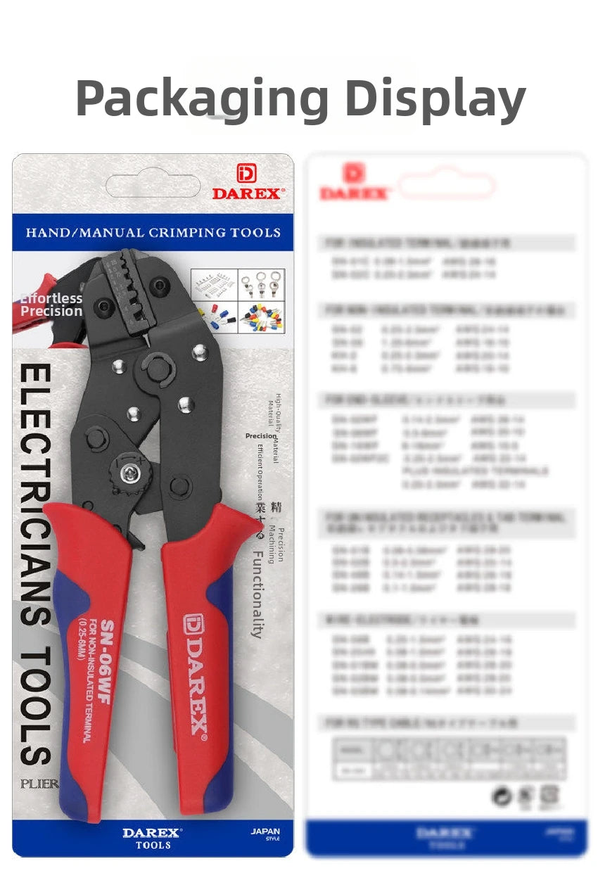 Darex DuPont Spring Terminal Automotive Wiring Harness Power SN Cold-Press Terminal Wire Crimping Pliers