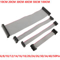 1/2Pcs 2.54mm Pitch FC 6/8/10/12/14/16/18/20/24/26/30/34/40/50 Pin Gray Flat Ribbon Data Cable Connector for DC3 IDC Box Header
