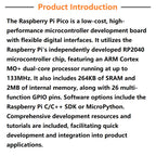 Ultimate Pico RP2040 128Mbit 16MB/4MB Compatible with Raspberry Pi Dual-Core Processor