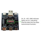 3PCS UD11A03 USB Cable Tester DC5V Type C Input Compatible DT3 Test 4 Kinds Data Line USB A Lightning Type C
