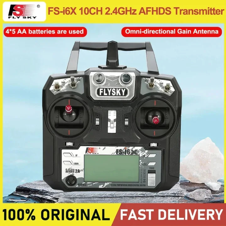 FLYSKY FS-i6X 10CH 2.4GHz RC Transmitter with iA6B iA10B Receiver for RC FPV Racing Drone