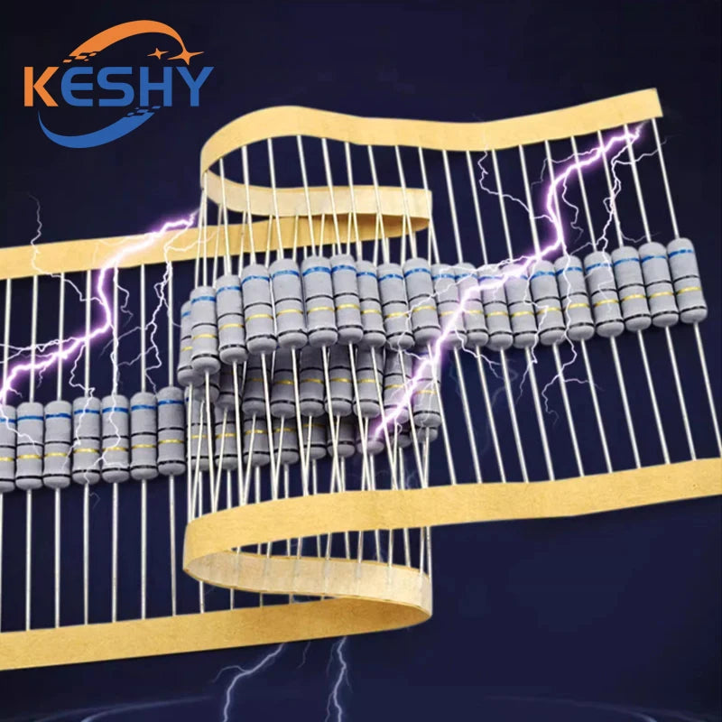 20PCS 2W 5% Wire Wound Resistor Fuse Winding Resistance 0.1 0.15 0.22 0.33 0.47 0.5 1 2.2 3.3 4.7 5.1 6.8 10 22 47 51 100 ohm