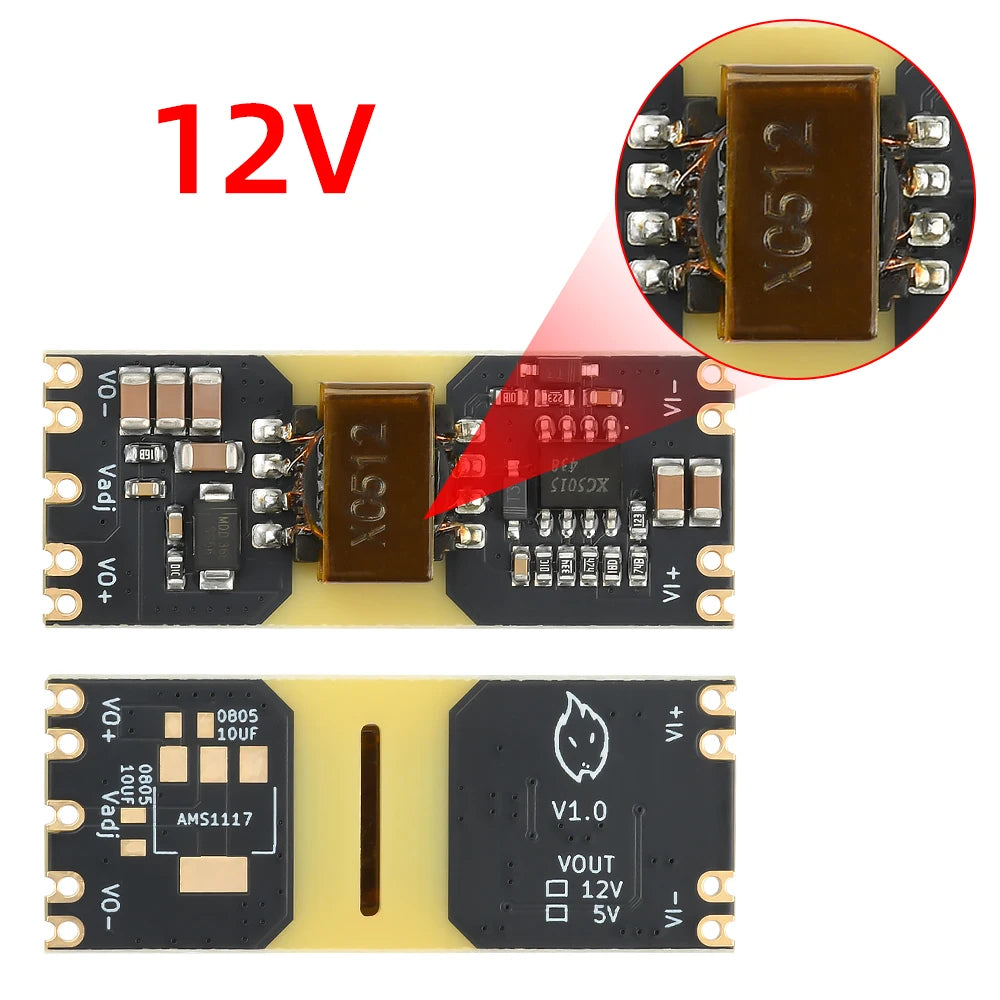 XC5015 Isolated DC Power Module Wide Volt 9-42V to ±5V/±12V Step-Down Stabilizer Low-Ripple Power Supply Module Reserved LDO