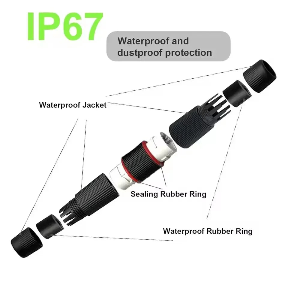 Waterproof RJ45 Coupler Adapter Cat7/Cat6/Cat5e/Cat5 Extend Patch Cable Connector IP67 Shielded Outdoor Ethernet Coupler