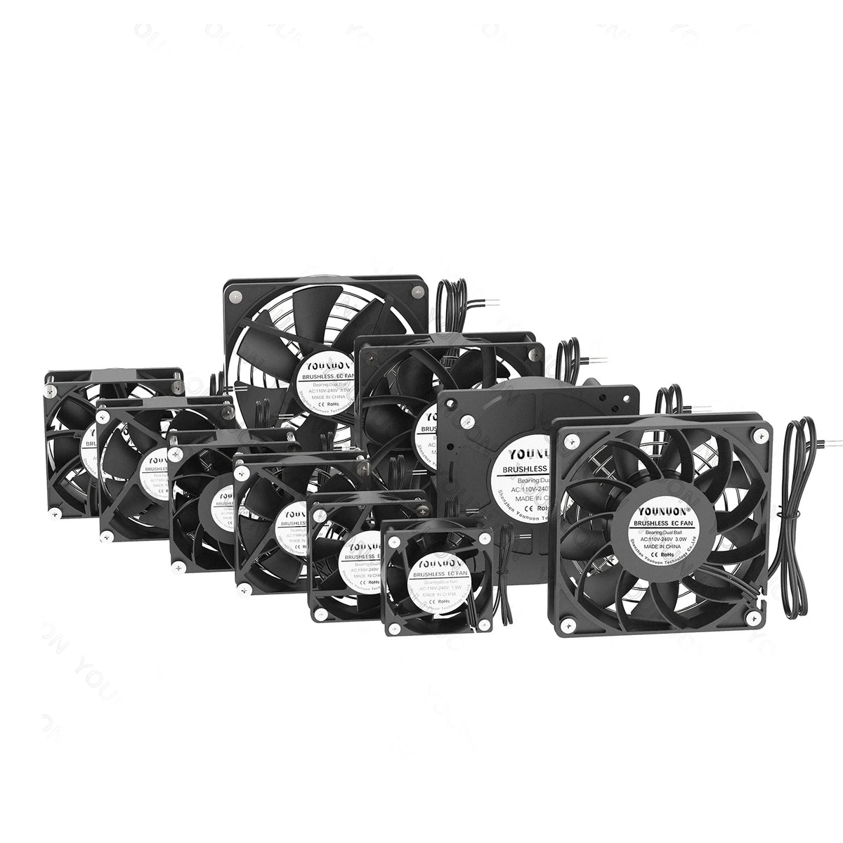 1PCS EC Brushlee Fan 6025/8025/9225/12025/12038/12032 AC 110V 115V 120V 220V 240V Cooling Cooler Fan