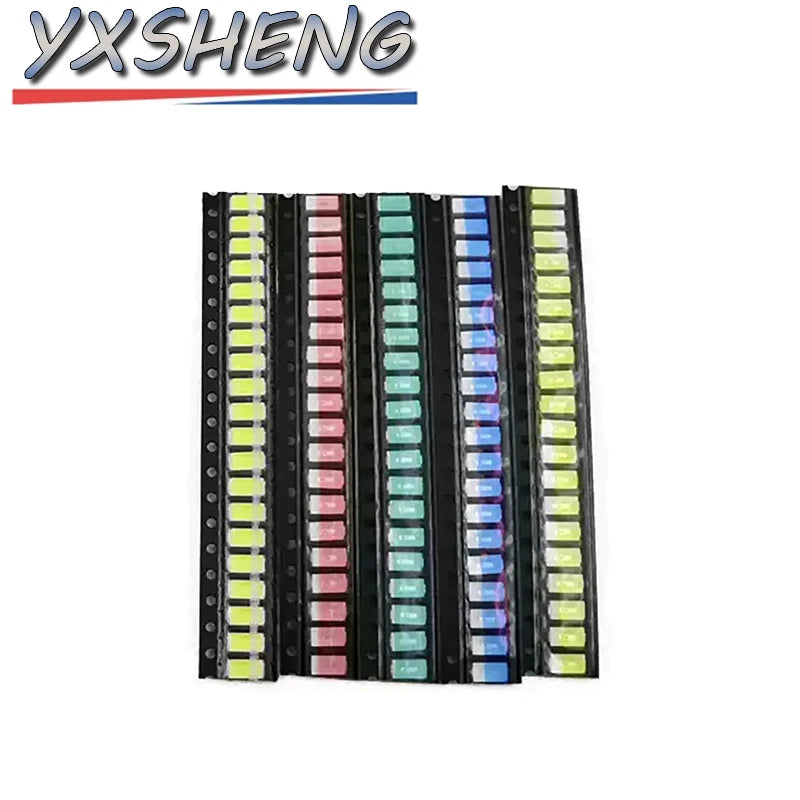 0603 0805 1206 1210 5730 SMD LED Diode 100PCS=5Colors X 20pcs Assortment LED Diode KIT Red Green Yellow White Blue