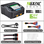 HTRC 400W/240W RC Charger  Dual Channel AC DC Charger Discharger for LiPo LiHV LiFe Lilon NiCd NiMh Pb Battery Balance Charger