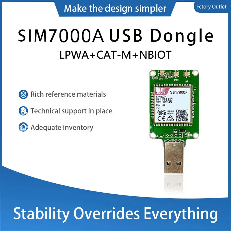 USB Dongle SIM7000G SIM7000E SIM7000A SIM7070E SIM7070G NBIOT CATM LPWA USB Dongle 1pcs