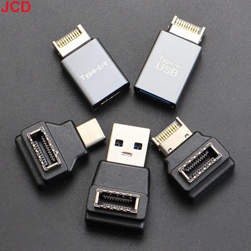 JCD Desktop Computer Motherboard Cable Adapter Connector USB 3.1 Front Panel Header Type C to Type E Expansion Plug Converter