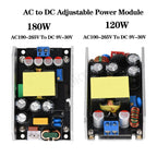 180W/120W High-Power Switching Power Supply Module Board AC190-265V to DC 9V-30V/AC100-265V To DC 9V-30V Adjustable Power Module