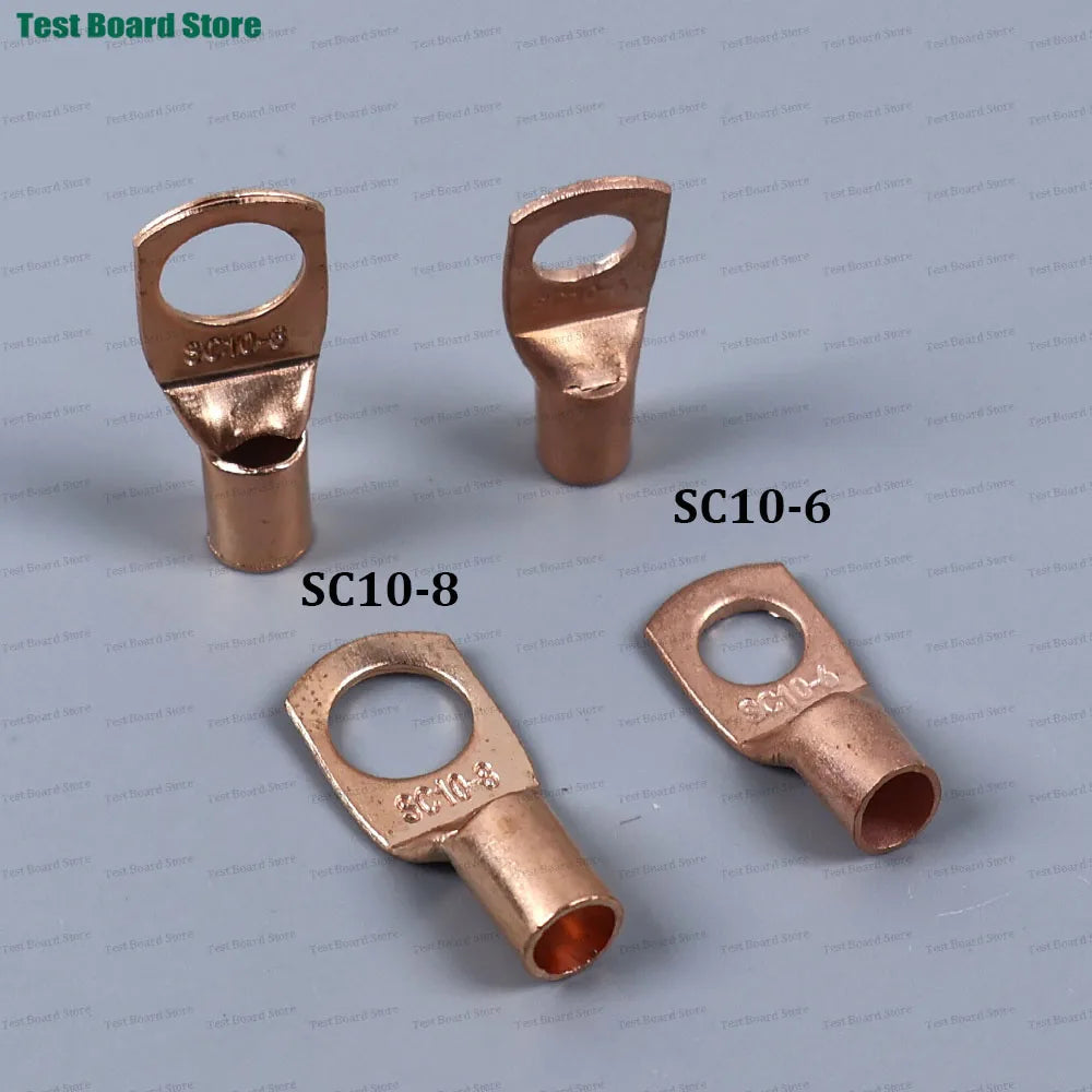 10/20/50pcs Copper Lug Ring Wire Connectors Bare Cable Electric Crimp Terminal SC4-4 SC6-6  SC10-6 SC10-8 SC16-6 SC25-8 SC25-10
