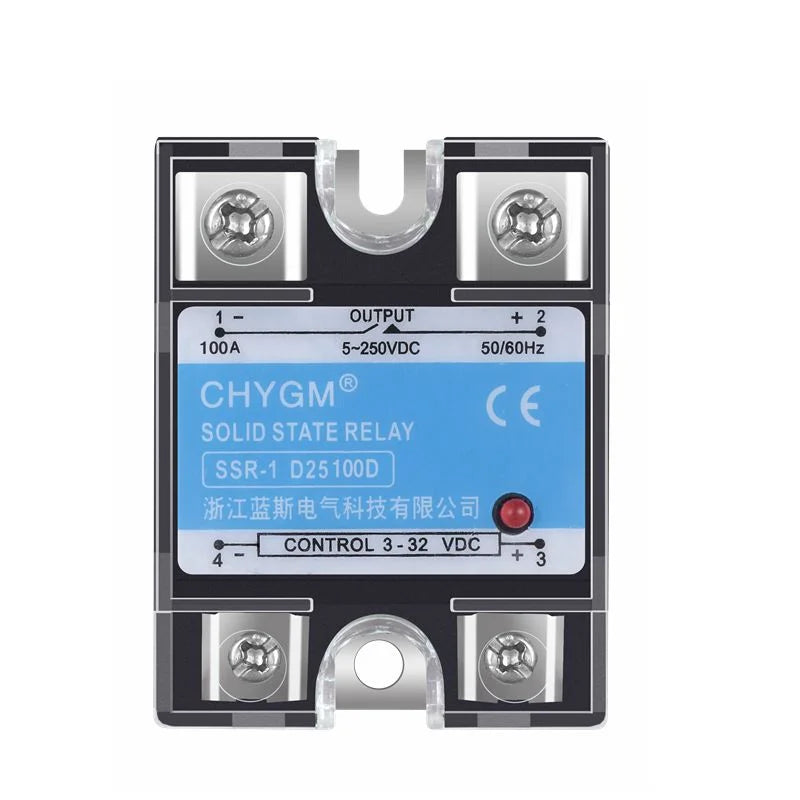 SSR-10DD/25DD/40DD/50DD/60DD/75DD/80DD/90DD DC Control DC SSR Single Phase Solid State Relay 5-220VDC 3-32VDC Solid State Relay