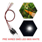 20pcs Pre-wired 20cm Long 30awg Wire SMD LED 0402 0603 0805 Lights Soldered Resistor for 12V White Red Blue Yellow Green