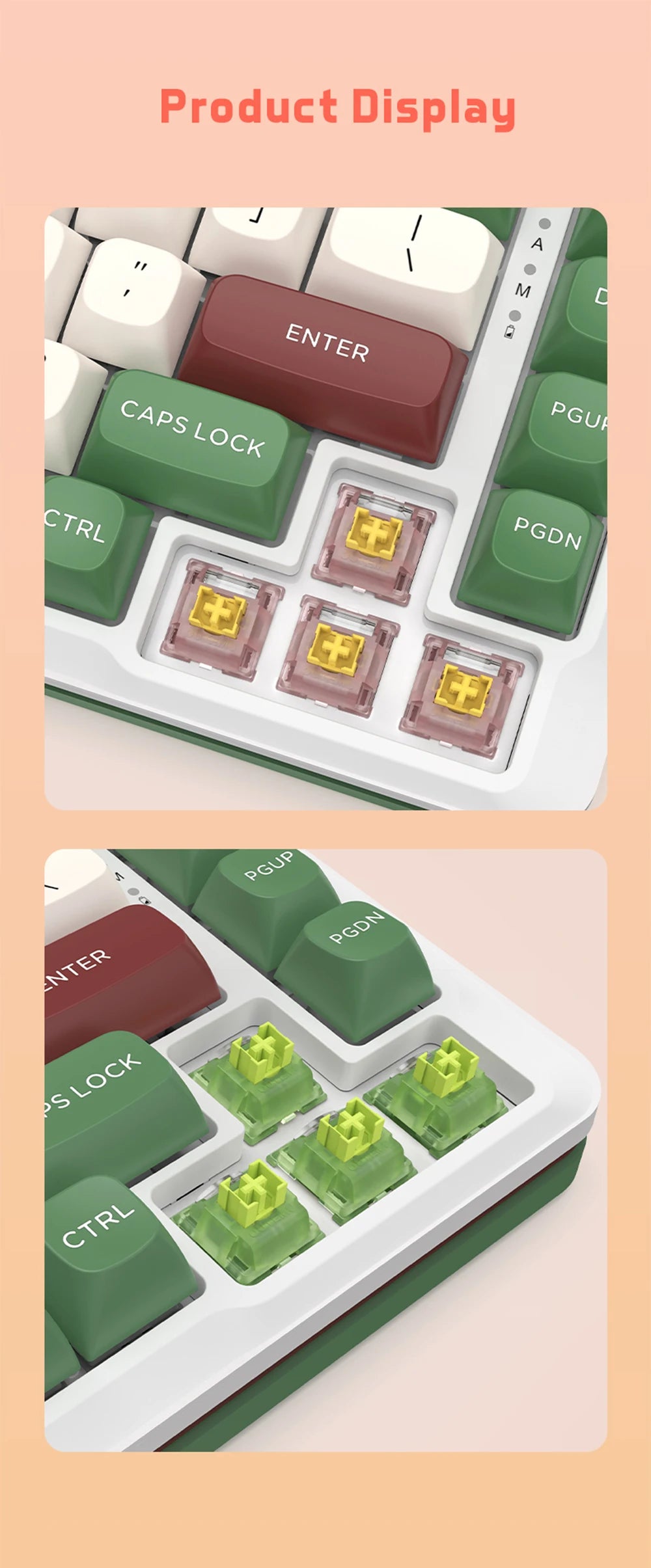 Outemu Silent Switch Peach V3 Switch Mute Lemon Switches Hot swap Quiet Mechanical Keyboard Linear Tactile 5Pin Pre Lubed POM