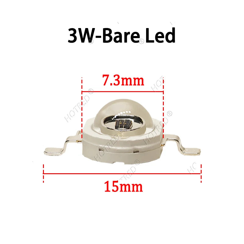 1-10pcs IR LED 3W 5W 1050nm High Power Infrared Chip 1.2-1.8V 700mA 1400mA Diode Light Laser Lamp for Night Vision CCTV Camera