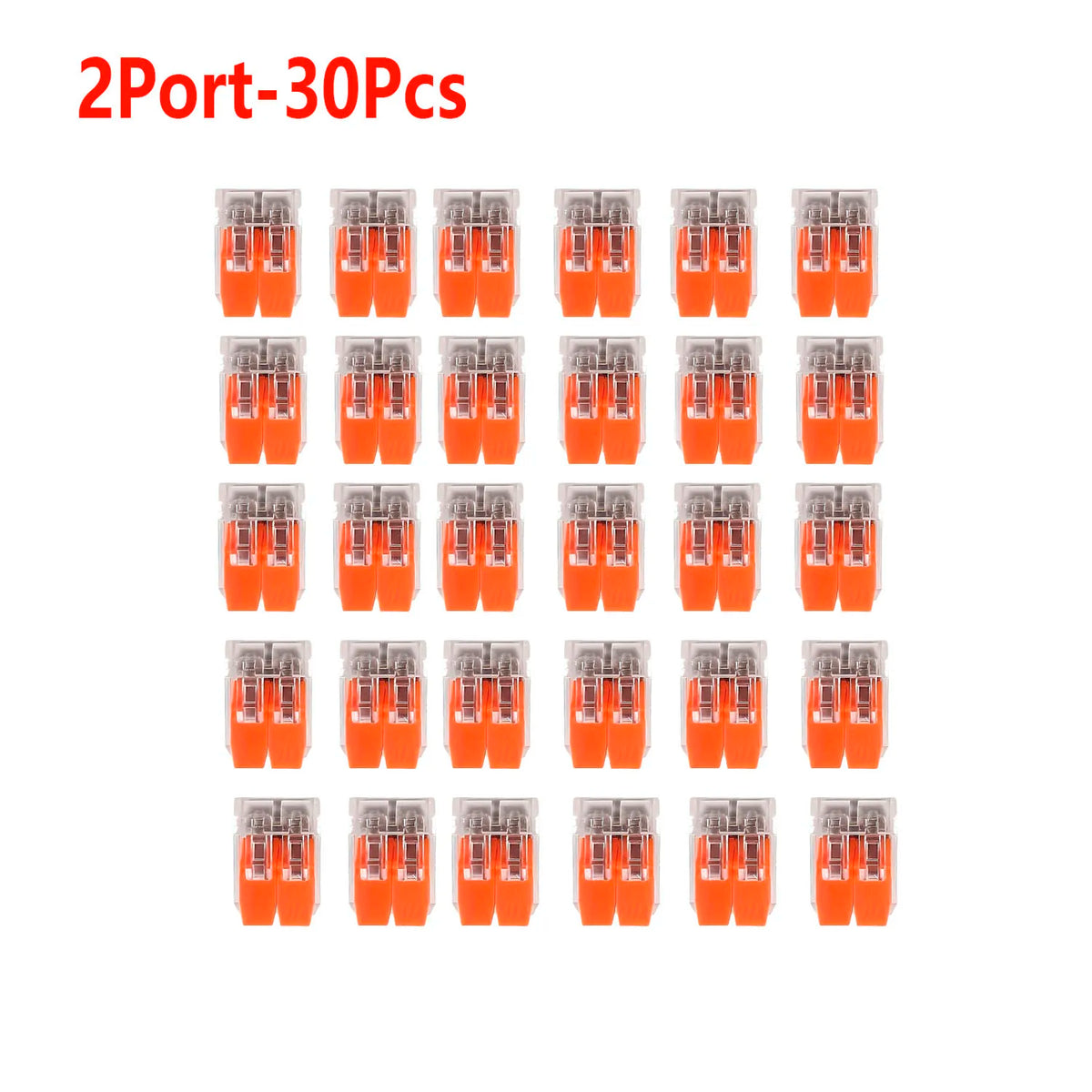 30/40PCS  Orange Combination Cable Connectors 2-Port/3-Port/4-Port/5-Port Quick Cable Electrical Sheath Connection Termina