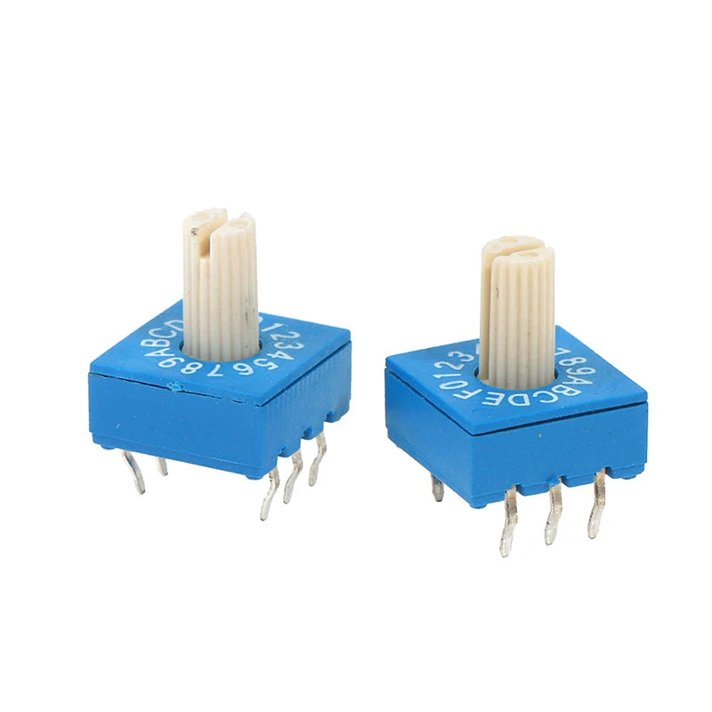 Hot Sale 1PC 0-F Rotary Encoder Switch With Handle 16-bit 8421C Positive Code 3:3 Switch
