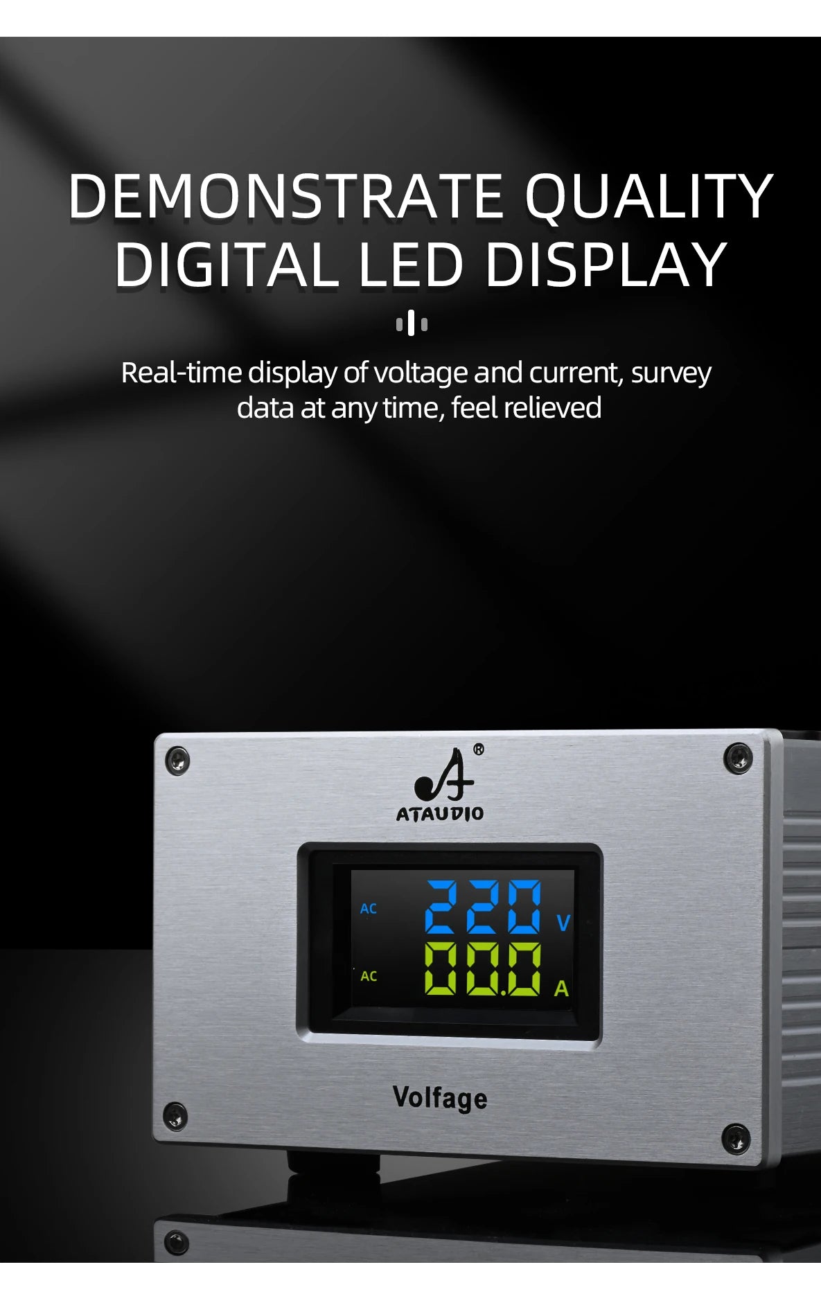 ATAUDIO HIFI Audio Noise AC Power Filter Power Conditioner Power Purifier Surge Protection with US Outlets Power Strip