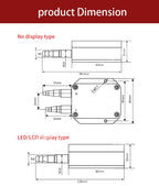 Digital Differential Pressure Transmitter 4-20mA 0-10V 0-5V RS485 Wind Air Pressure Sensor 0-50pa 0-100pa 0-200pa 0-2Kpa
