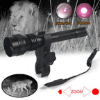 500Yards C14 Tactical Infrared Flashlight IR 850nm 940nm LED Zoomable 1 Modes Hunting Torch 18650 Night Vision infrared Device