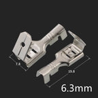 20Sets 6.3mm / 4.8mm Against Crimp Terminal Splice Male Female 2 in 1 Spade Connector Terminal With Case for 0.3-2.5mm2 Cable