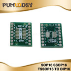 10PCS PCB Board SMD Turn To DIP 0805 0603 0402 SOT23 SOP MSOP SSOP TSSOP 8 10 14 16 20 24 28 SMT To DIP Adapter Converter Plate