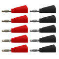 10pcs 4MM Stackable Banana Plug Copper Nickel Plated Soldering Electrical Connector