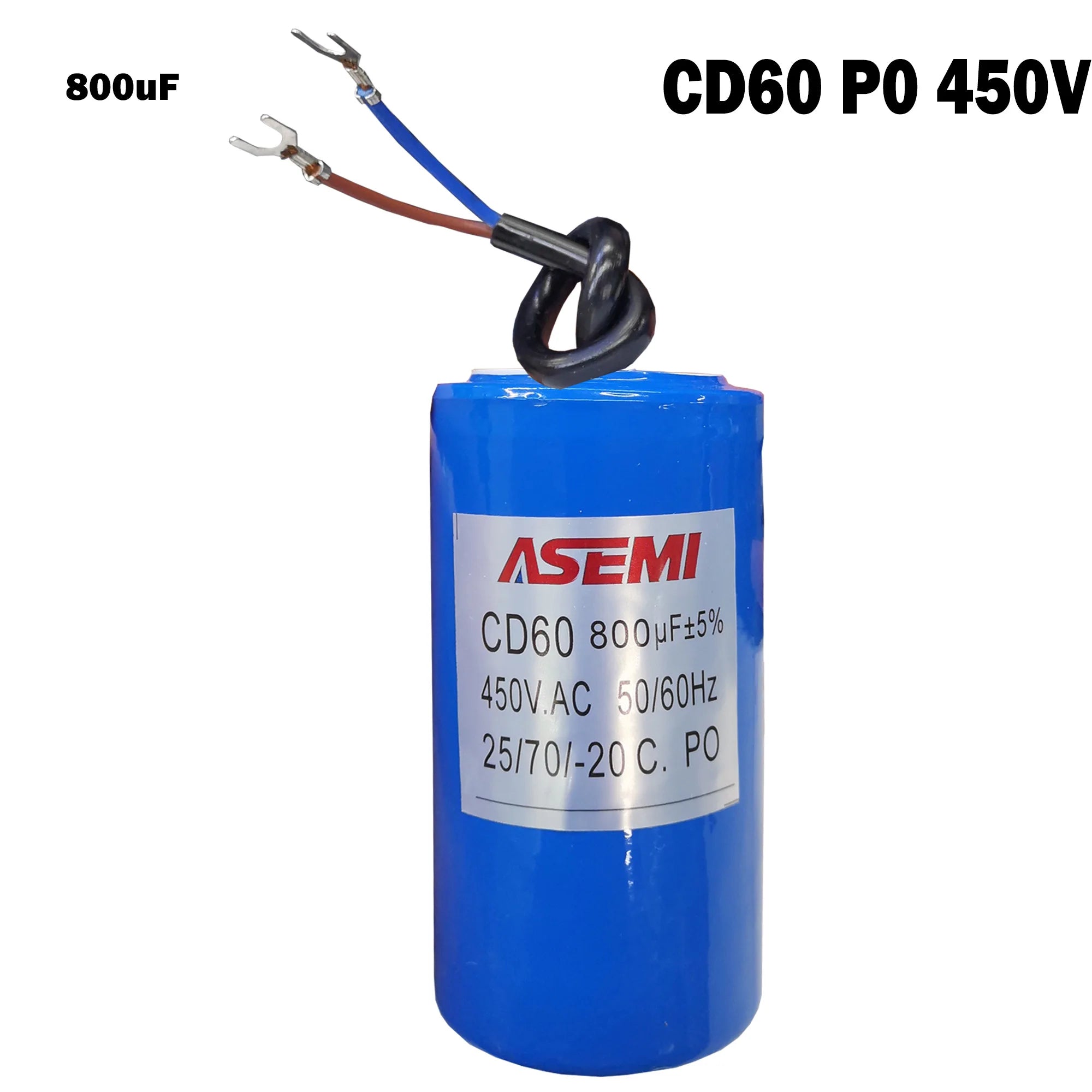 CD60 300uf 450vac P0 Startup Capacitor ASEMI 50uF 75uF 100uF 200uF 250uF 300uF 350uF 400uF 450uF 500uF 800uF