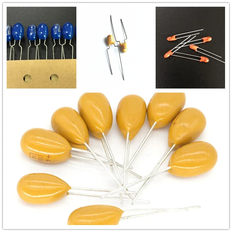 5PCS 10V 16V 25V 35V 50V 1UF 2.2UF 3.3UF 4.7UF 10UF 22UF 33UF 47UF 100UF 220uF 0.1uF 0.22uF 0.47uF 0.68uF DIP Tantalum Capacitor