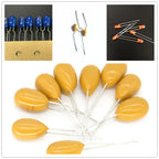 5PCS 10V 16V 25V 35V 50V 1UF 2.2UF 3.3UF 4.7UF 10UF 22UF 33UF 47UF 100UF 220uF 0.1uF 0.22uF 0.47uF 0.68uF DIP Tantalum Capacitor