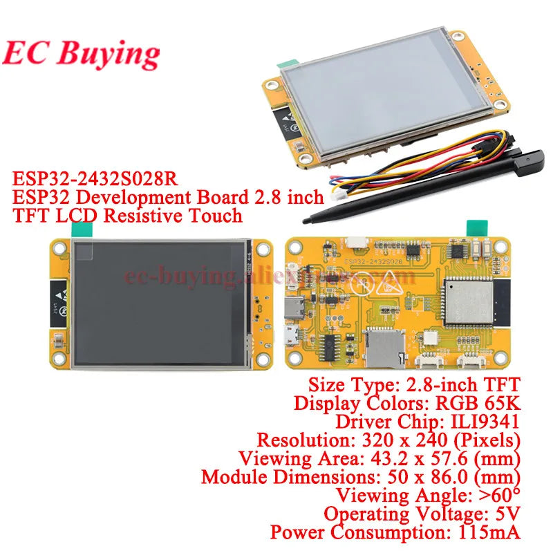 ESP32 S3 for Arduino LVGL WiFi Ble Development Board 2.4 2.8 3.2 3.5 4.3 5 7.0 inch 240*320 Display Screen LCD TFT Module Touch
