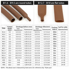 Brown 3:1 Heat Shrink Tube With Glue Diameter 1.6~39mm Double Wall Adhensive Polyolefin Sleeve Lined Wire Cable Protector 1~20m