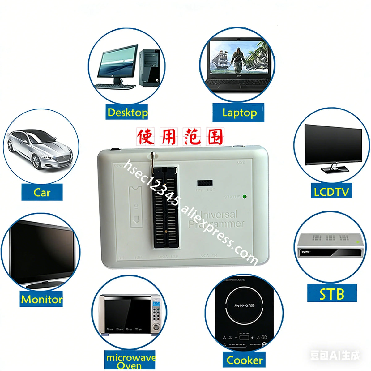 Original RT809H RT809HSE Universal Programmer with ICSP & ISP Features for EMMC NAND NOR FLASH bios - Superior to RT809F CH341A